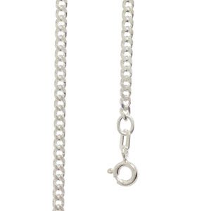 Silver Necklace - Curb Chain 2.5mm x 40cm