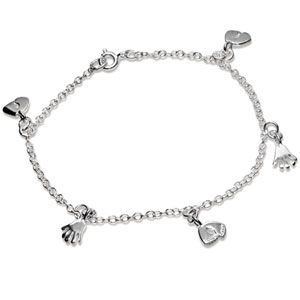 Silver Anklet Bracelet - Hands and feet