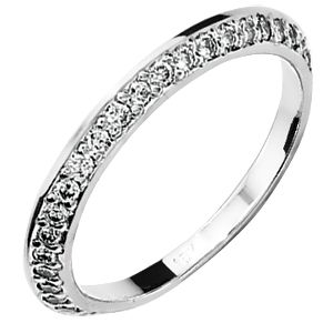 Diamond White Gold Ring - Eternity Band