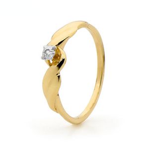 Diamond Gold Ring - Solitaire