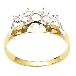 Diamond Gold Ring - Eternity Companion Ring