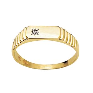 Diamond Gold Ring - Men's Star