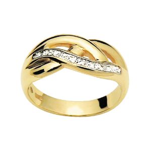 Diamond Gold Ring - Plait