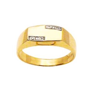 Diamond Gold Ring - Men's Inset