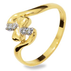 Diamond Gold Ring - Freeform