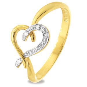 Diamond Gold Ring - Heart of Diamonds