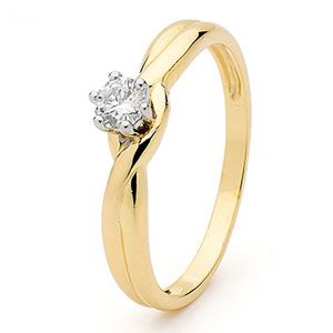 Diamond Gold Ring - Engagement Solitaire