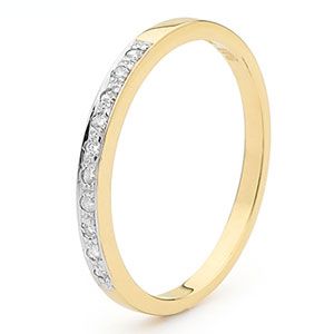 Diamond Gold Ring - Eternity Pave