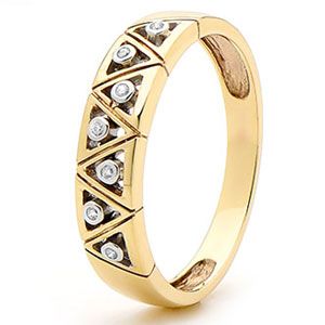 Diamond Gold Ring - Band