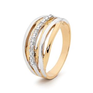 Diamond Gold Ring - Ribbons of Gold