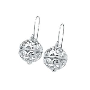 Silver Earrings - Ball