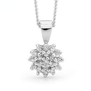 Cubic Zirconia CZ Silver Pendant