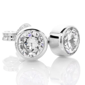 Cubic Zirconia CZ Silver Earrings - 5mm Studs