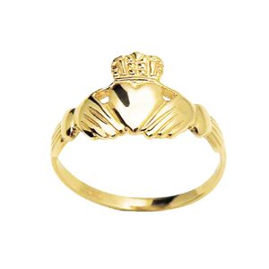 Gold Ring - Claddagh - Crown Heart and Hands