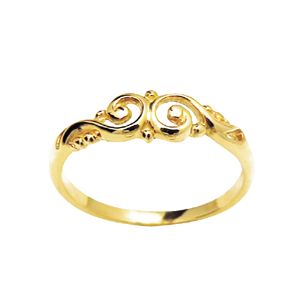 Gold Ring - Filigree Swirls