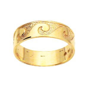 Gold Ring - Men's Wave