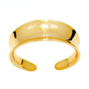 Gold Toe Ring - Concave