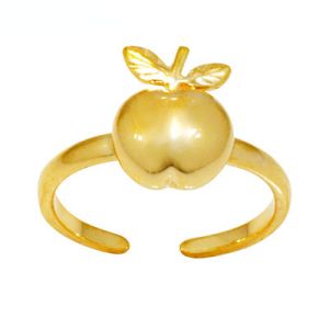 Gold Toe Ring - Apple