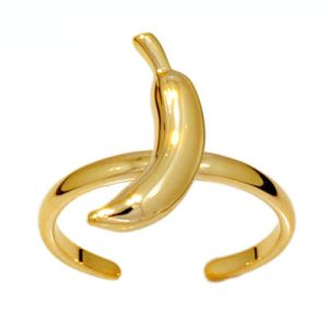 Gold Toe Ring - Banana