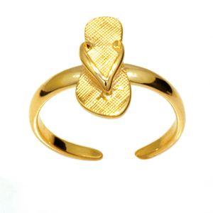 Gold Toe Ring - Thong Right