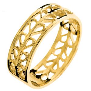 Gold Ring - Heart Band