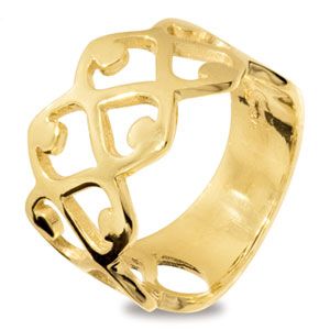 Gold Ring - Filigree Crossover