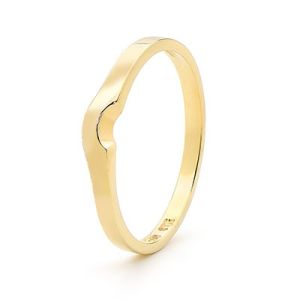 Gold Ring - Wedding Band for Solitaire