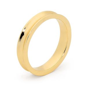 Gold Ring - Wedding Concave Band