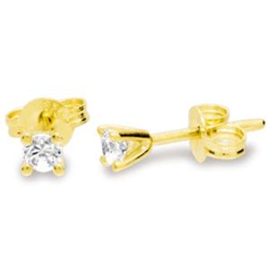 Diamond Gold Earrings .125ct Stud
