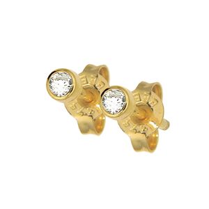 Diamond Gold Earrings .10ct 2.5mm