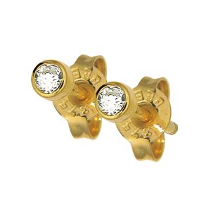 Diamond Gold Earrings .07ct 2.7mm