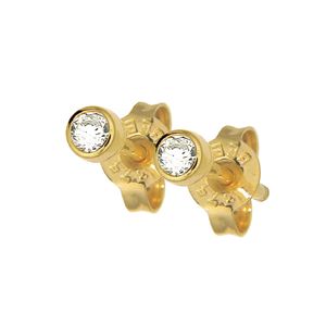 Diamond Gold Earrings .20ct 3mm