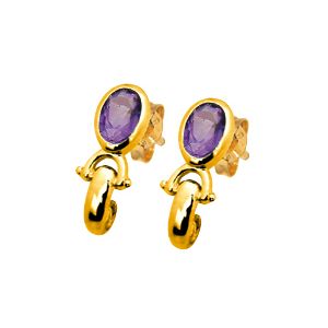 Amethyst Gold Earrings