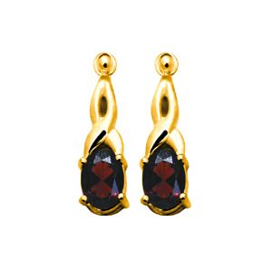 Garnet Gold Earrings