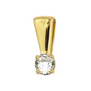 Diamond Gold Pendant .125ct 3mm