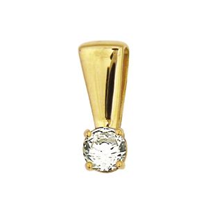 Diamond Gold Pendant .15ct 3.4mm