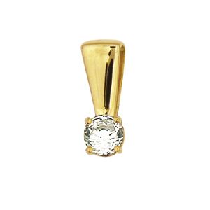 Diamond Gold Pendant .25ct 4.1mm