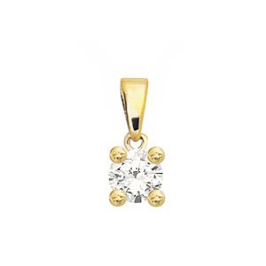 Diamond Gold Pendant .05ct Solitaire