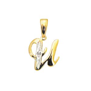 Diamond Gold Pendant - U