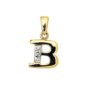 Diamond Gold Pendant - B Initial