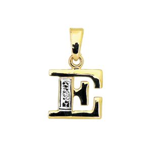 Diamond Gold Pendant - E Initial