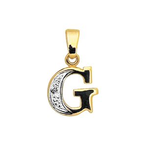 Diamond Gold Pendant - G Initial