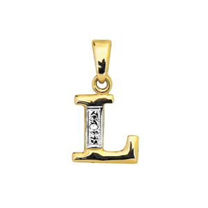 Diamond Gold Pendant - L Initial