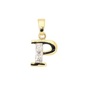 Diamond Gold Pendant - P Initial