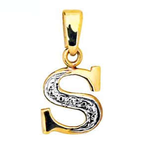 Diamond Gold Pendant - S Initial