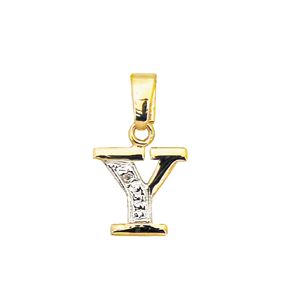 Diamond Gold Pendant - Y Initial