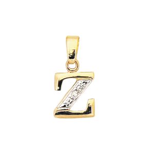 Diamond Gold Pendant - Z Initial