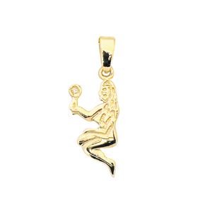 Diamond Gold Pendant - Zodiac Virgo