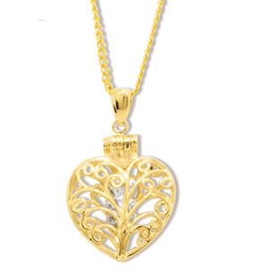 Gold Pendant - Bear Heart Locket