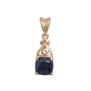 Black Sapphire Gold Pendant